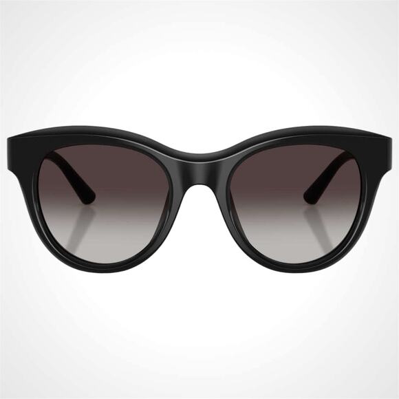 New Dolce & Gabbana Black Round Sunglasses New Gold Metal Logo 52-21-145 main image 6